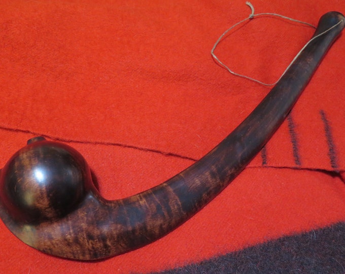 Authentic Mohawk Ball Head Club - Engraved Ceremonial Collectible - Native American Handmade