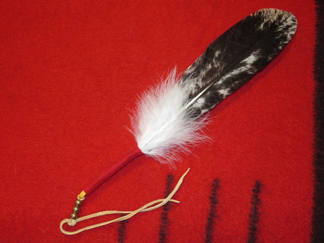 Eagle Feather Tie Native American Hand-painted Golden Eagle Feather ...
