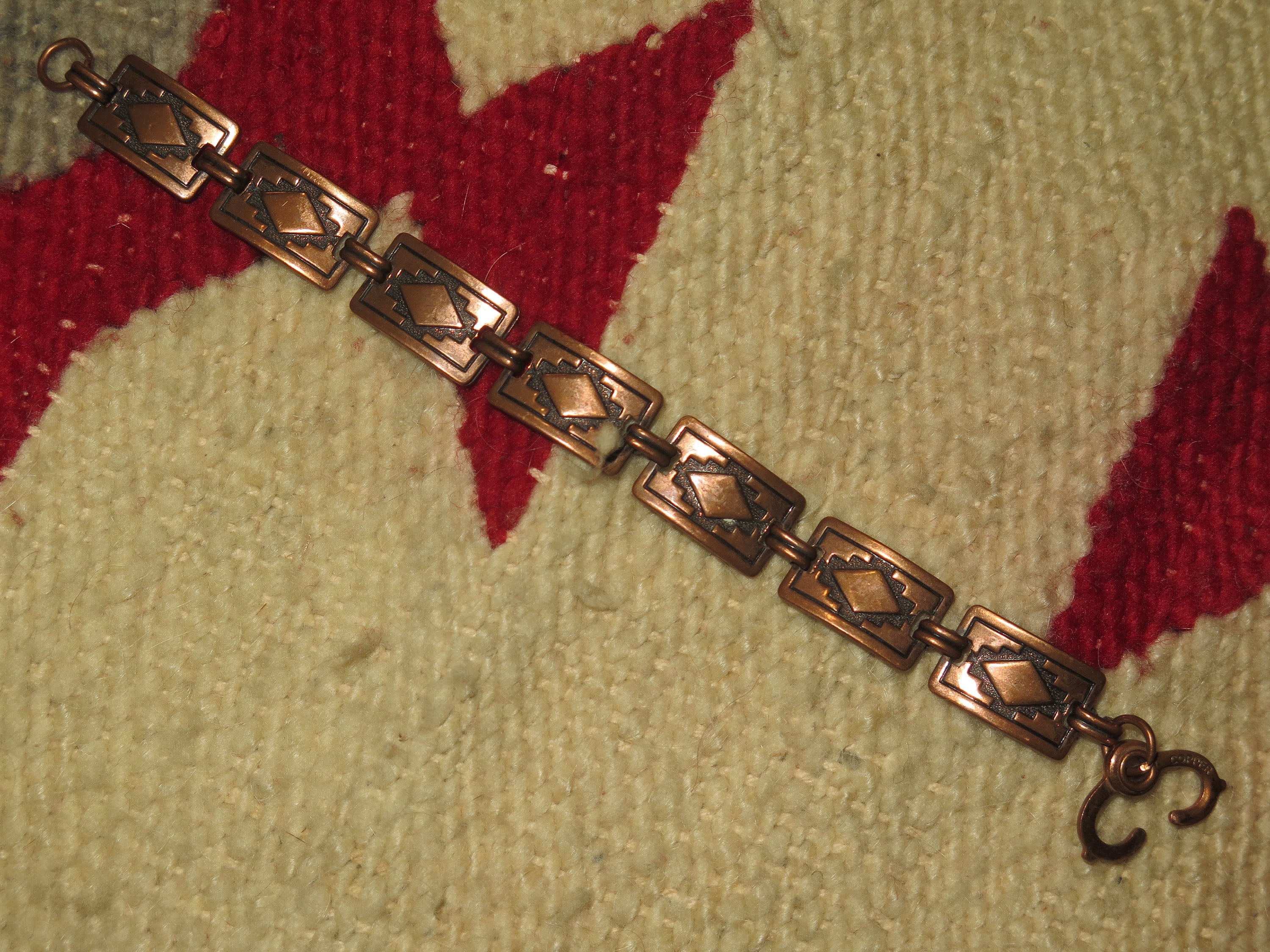 All 3 Native American solid copper bracelets selliing for one price