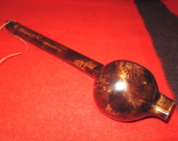 Authentic Handmade Native American made Ball Head Club - Historical Artifact with Burl Wood Display Stand - Collectible Decorative Piece”