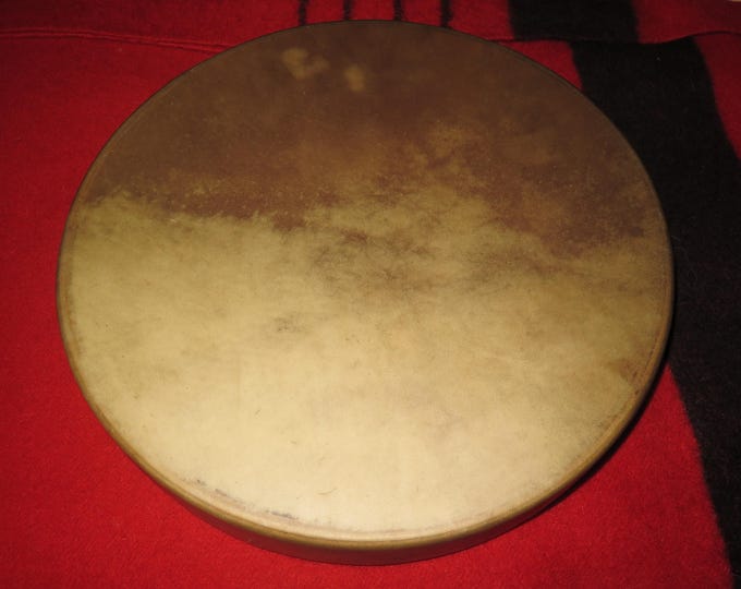 Native American Shaman Drum with Beater an Authentic 14” Buffalo & Elk Sacred Spirit Drum - Incredible Sounding Shaman Drum for Spirituality