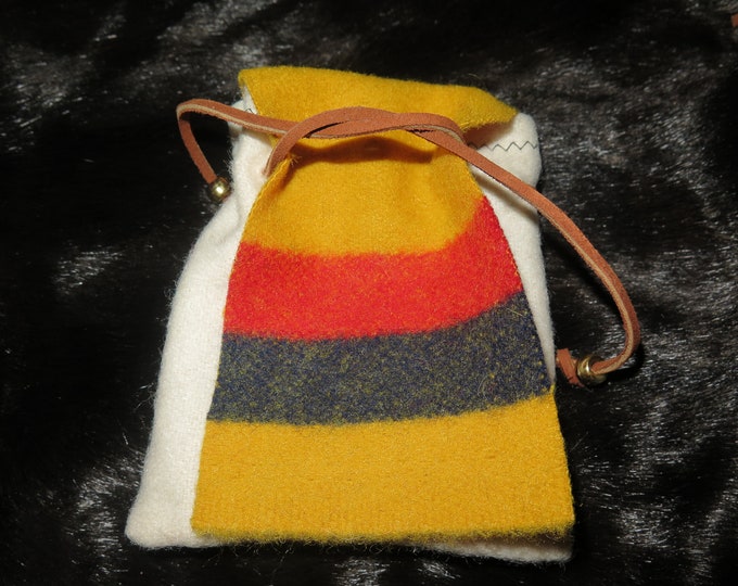 Native American Tote Handmade Bag -Bags & Pouch Regalia Trade Cloth Perfect size Bags sachets for your favorite Herbs or personal items.