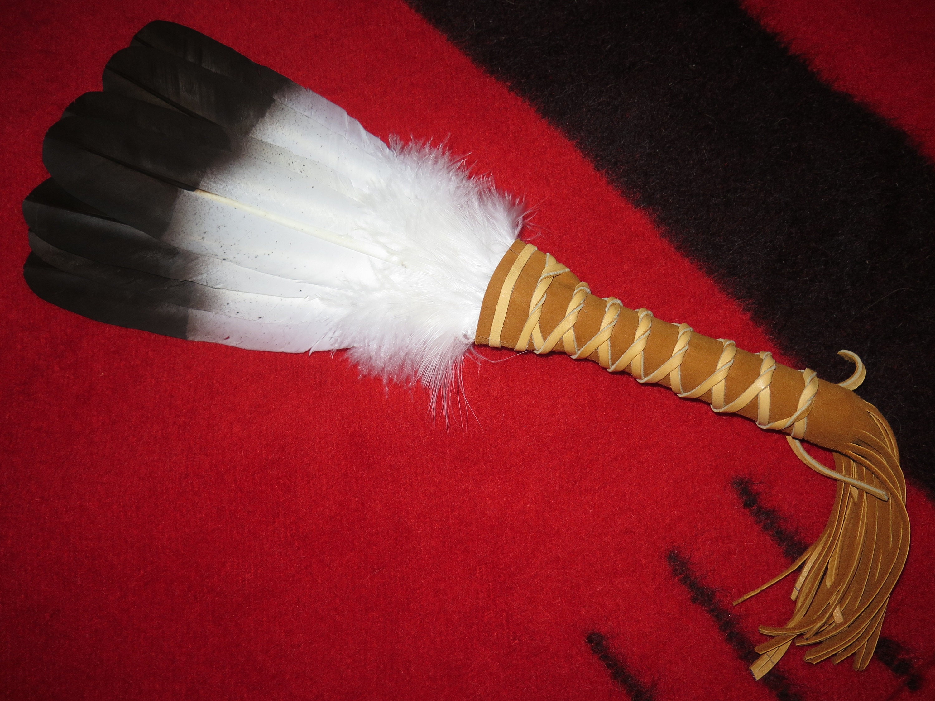 6 TURKEY FEATHERS HAND PAINTED TO RESEMBLE GOLDEN EAGLE FEATHERS