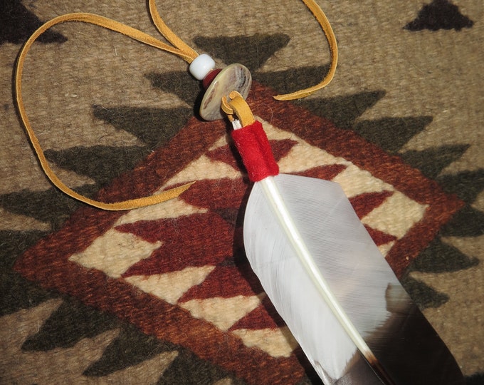 Golden Eagle Feather hair feathers Tie, Hand-Painted Native American Accessories, Spirit Regalia, Collectible
