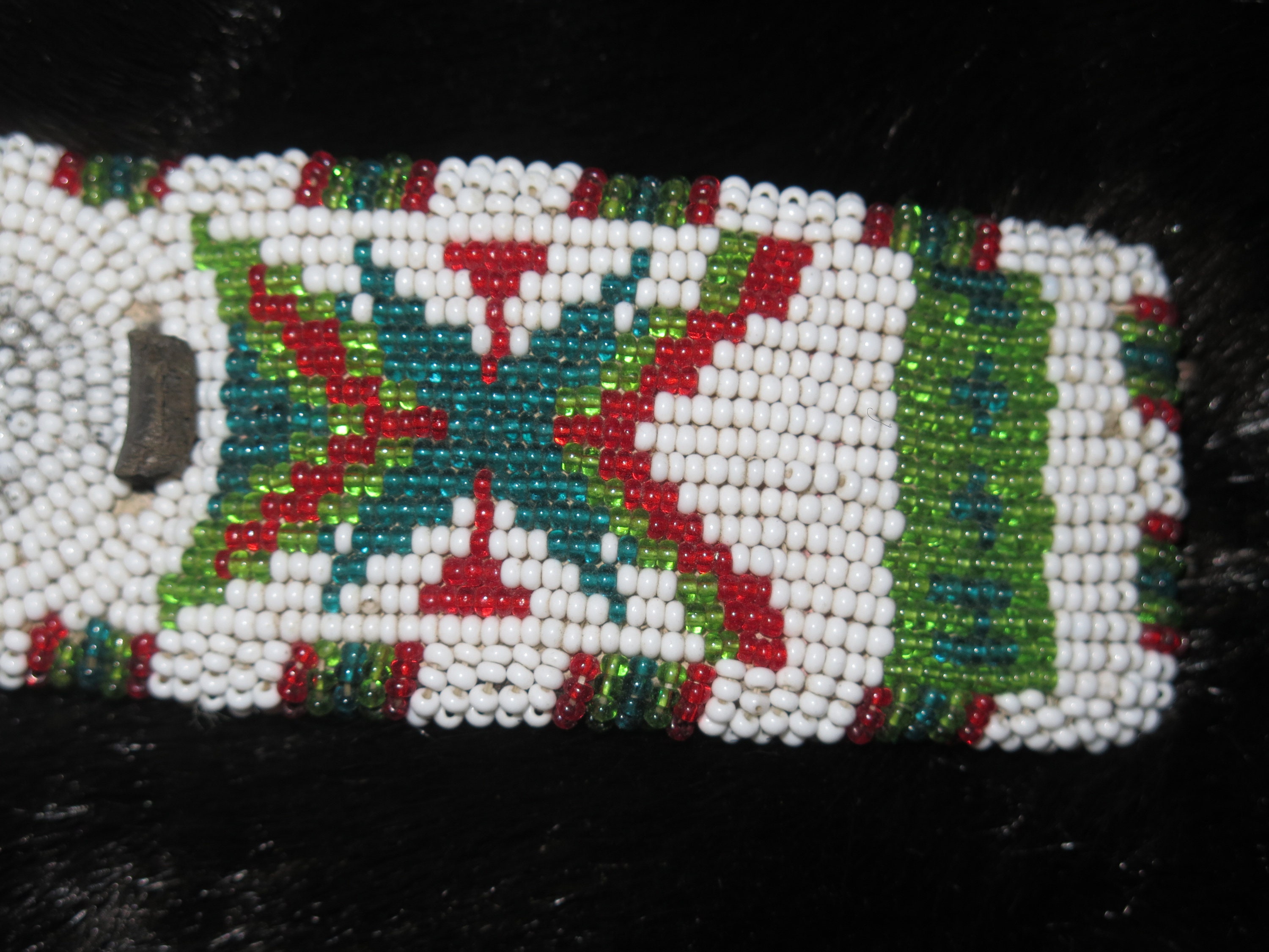 Vintage Native American beautiful beaded pattern design Beaded Watch Band