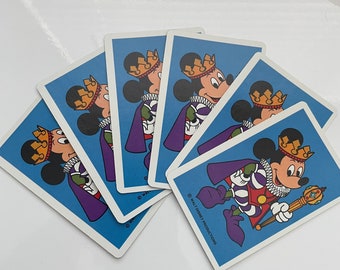 Set of 6 Vintage Mickey Playing Cards