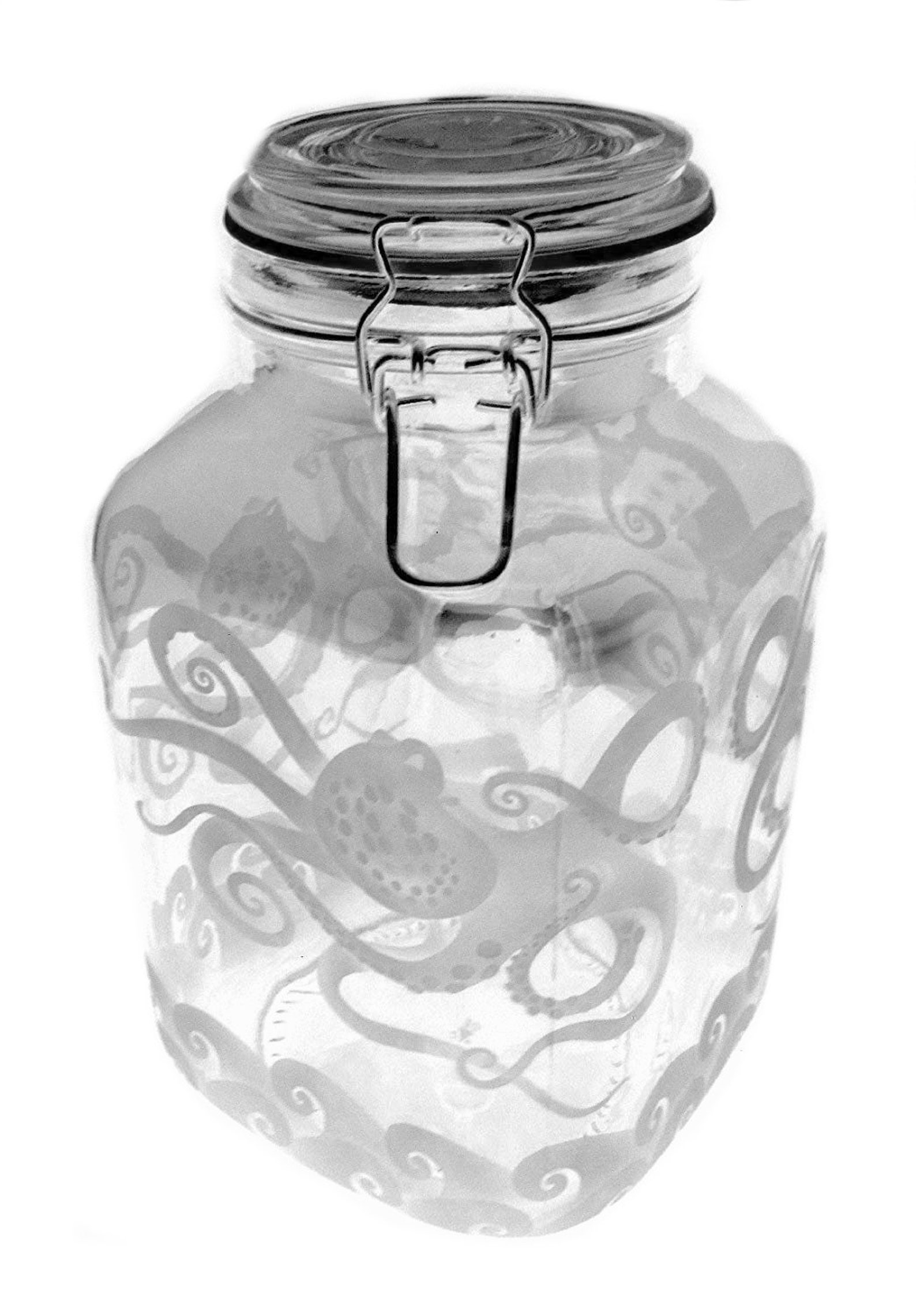 Incisoart Hand Etched Glass Jar Airtight Anchor Hocking Etsy