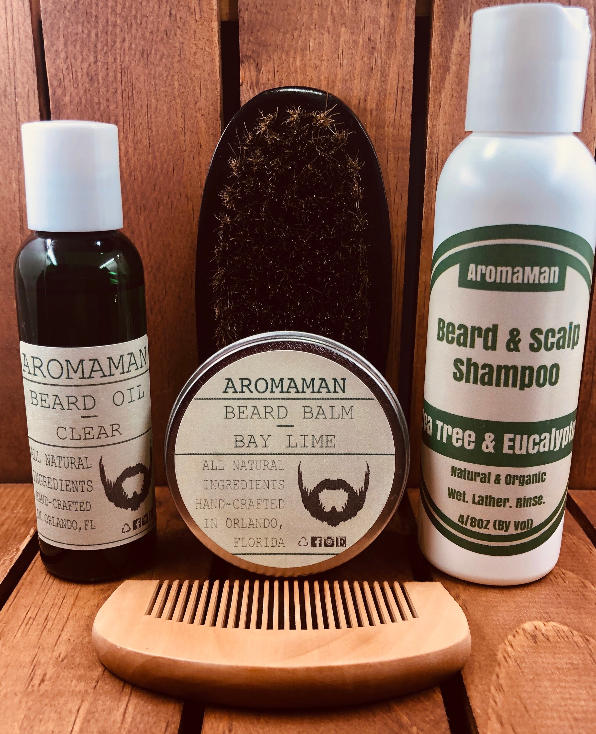Aromaman Beard Care All-natural Hand Crafted Beard Oil Balm 