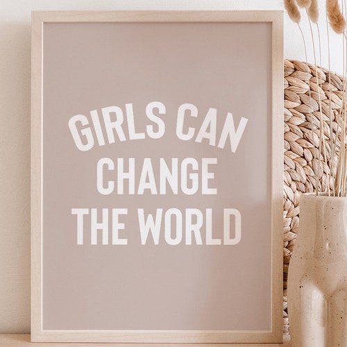 T-shirt Justice 'Girls Can Change The World' Taille 6 - Occasion Très Bon état - Paillettes