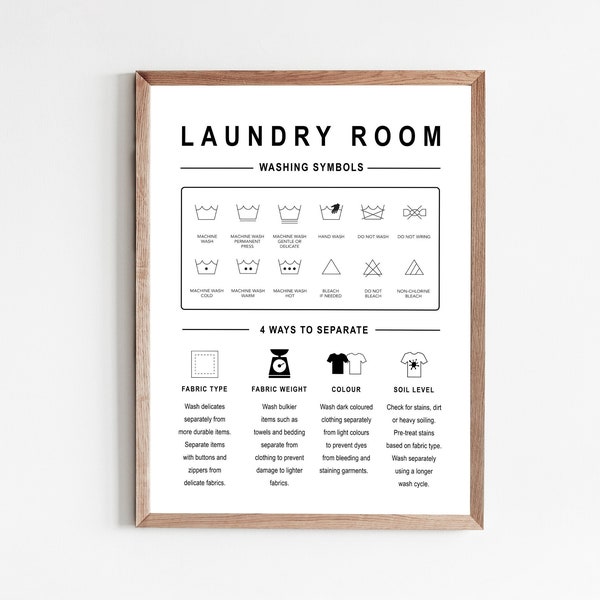 Laundry Symbols - Etsy