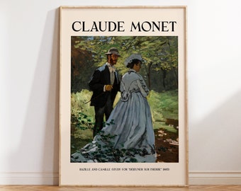 Claude Monet Gallery Wall Art Print, Exhibition Poster, Abstract Impressionism Print, Famous Paintings, Monet Painting, Claude Monet Art