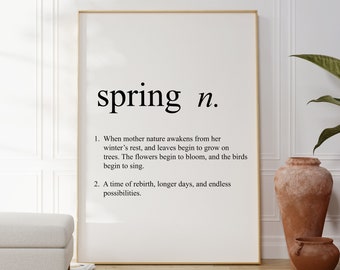 Spring Decor, Spring Wall Art, Spring Print, Spring Quote, Living Room Art, Farmhouse Decor, Minimalist Art, Quote Print, Spring Art