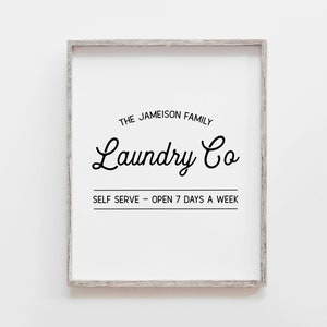 Laundry Room Sign - Personalized Laundry Print - Housewarming Gift - Personalized Art - Laundry Room Art