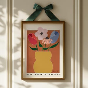 Abstrakte Blumendrucke - Blumenmarktdruck - Blumenwandkunst - Blumendruck - Botanisches Kunstwerk - Bunte Kunst - Boho Kunst - Vasendruck