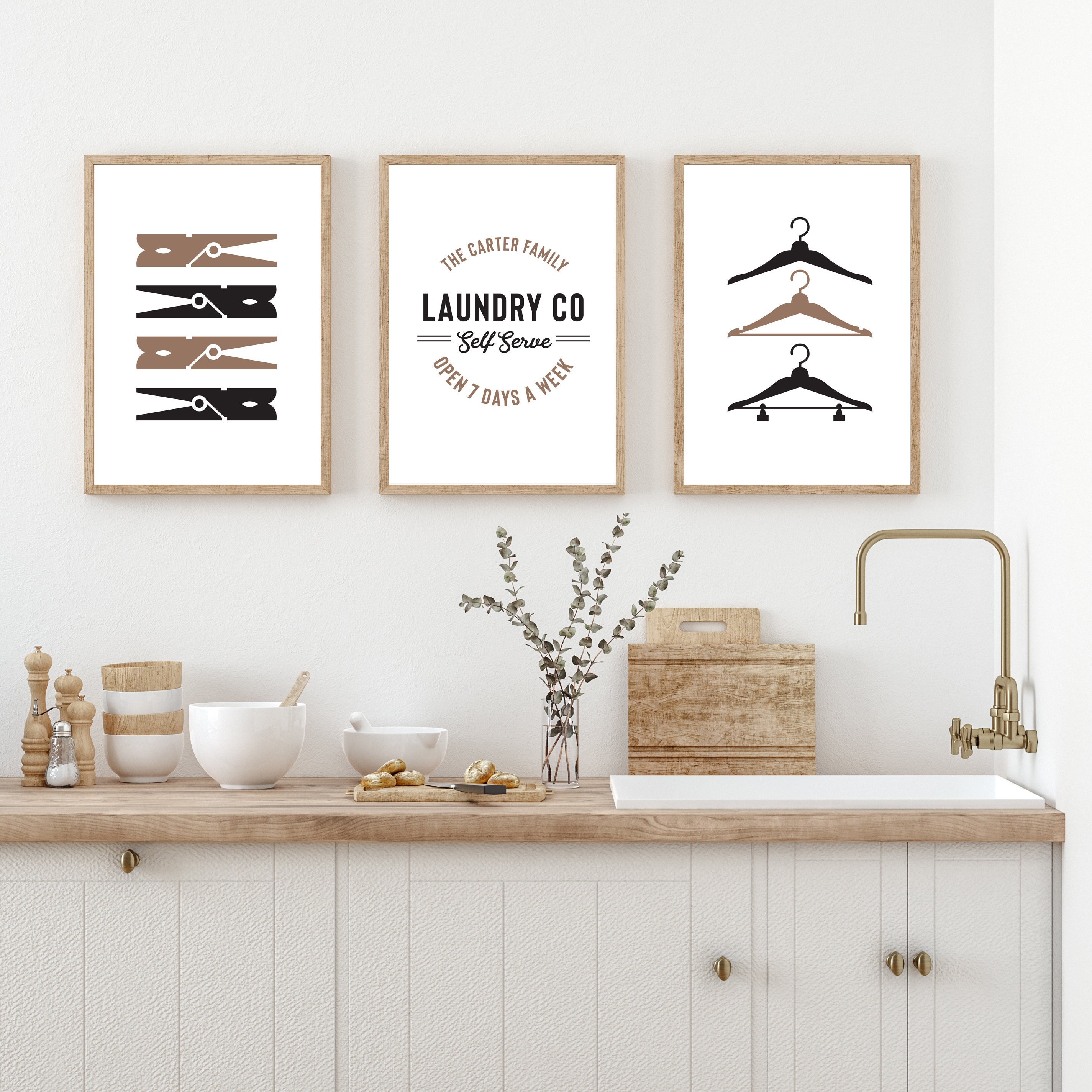 Laundry Room Art Set of Three Laundry Wall Art Wall Art Etsy Canada