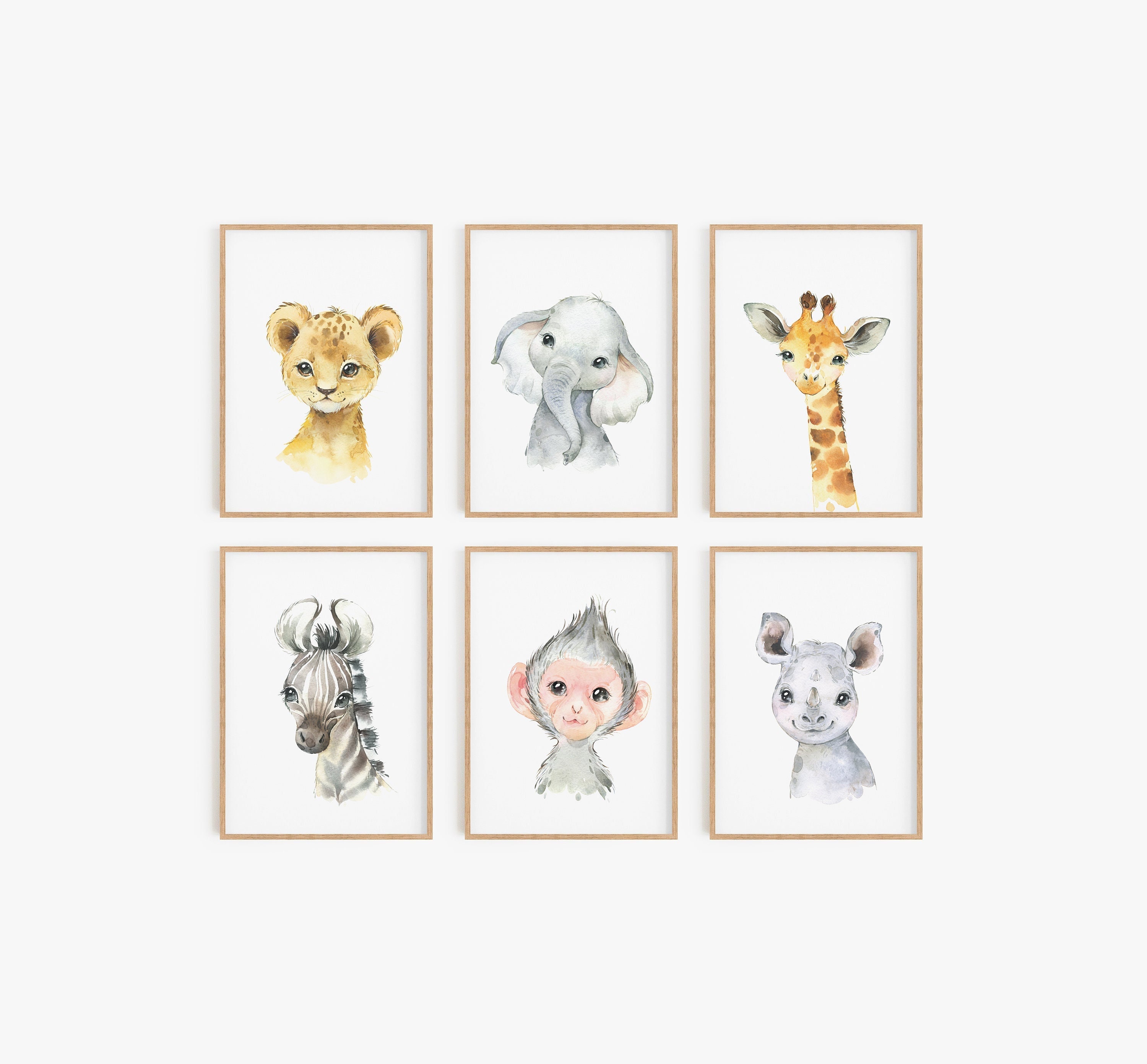 Watercolour Animals Baby Animal Art Prints Nursery Wall Art - Etsy Watercolour Animals Baby Animal Art Prints Nursery Wall Art - Etsy