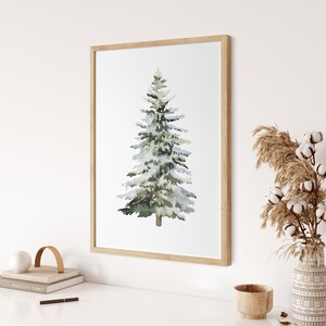 Christmas Tree Prints Evergeen Trees Christmas Decor Holiday Decor ...