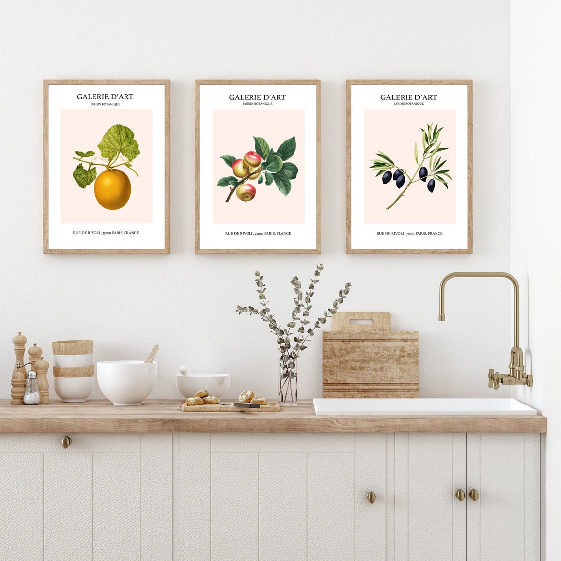 Kitchen Fruit Prints Vintage Fruit Prints Botanical Exhibition Poster Vintage Kitchen Art Modern Kitchen Art French Prints image 1