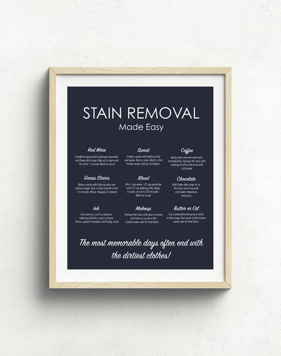 Stain Removal Chart