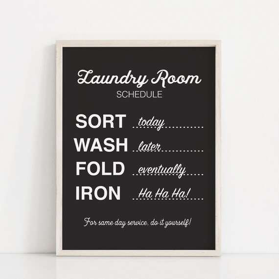 Laundry Room Art Laundry Prints Laundry Rules Print Laundry | Etsy