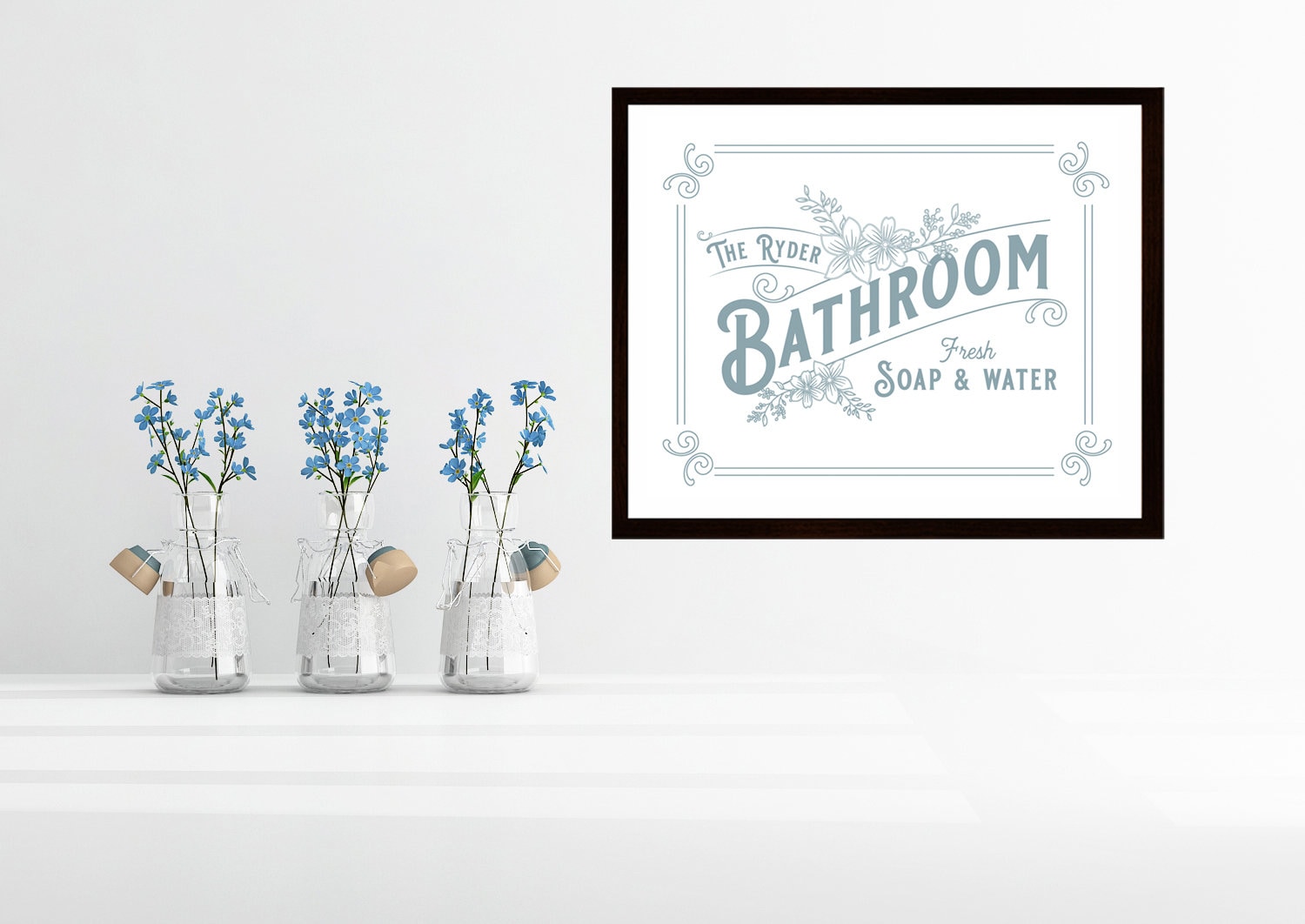 Vintage Bathroom Sign Bathroom Wall Art Personalized - Etsy Canada