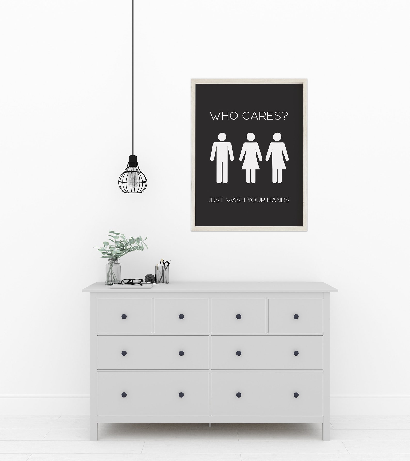 Bathroom Wall Art Gender Neutral Bathroom Art Social Justice - Etsy
