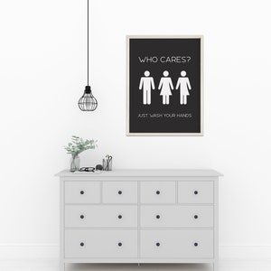 Bathroom Wall Art, Gender Neutral Bathroom Art, Social Justice Art ...