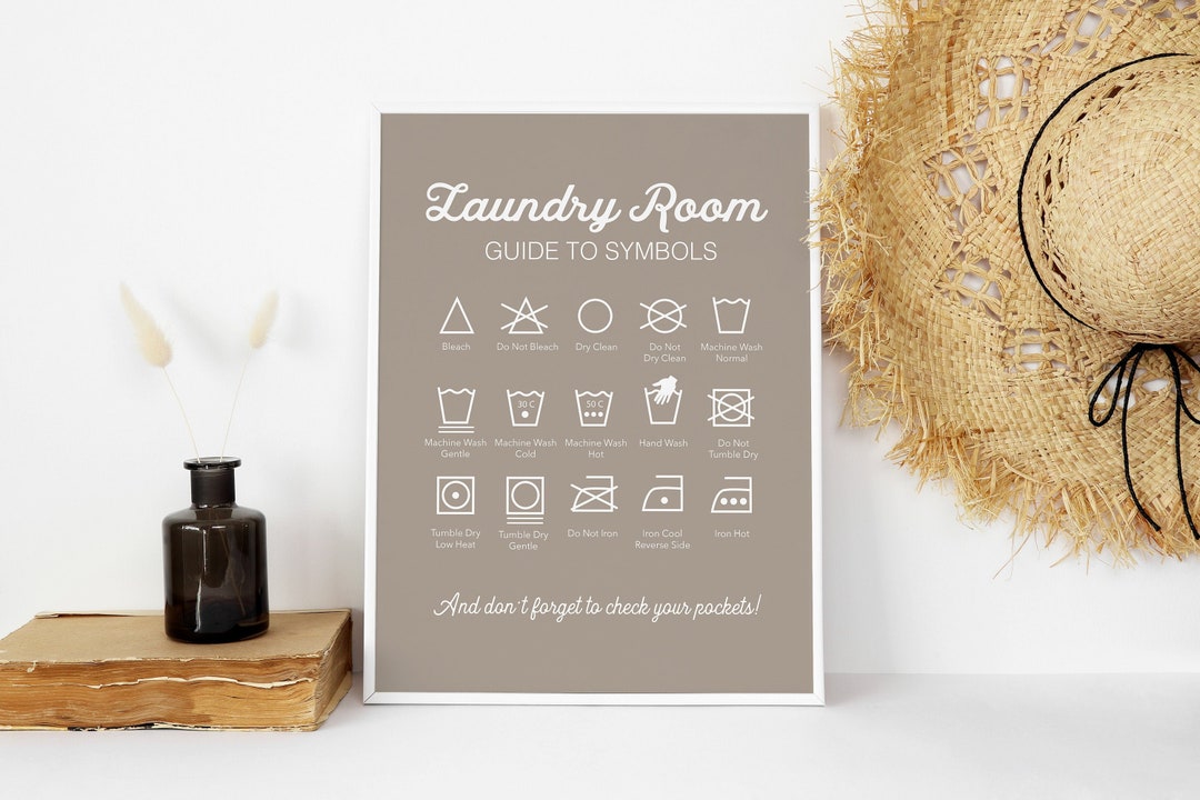 Laundry Symbols Art Print Laundry Room Art Laundry Rules Laundry Room