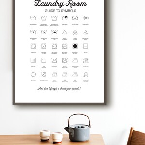 Laundry Symbols Print Laundry Instructions Washing | Etsy
