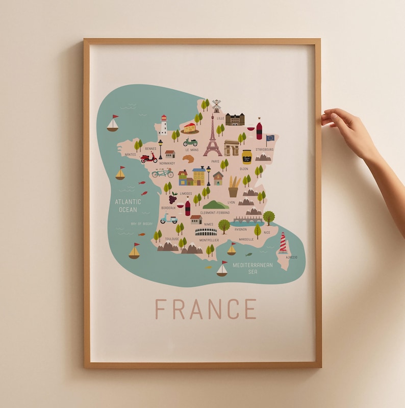 Illustrated Map of France