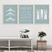 Laundry Room Art - Laundry Room Print - Set of Three - Laundry Instructions - Symbols - Clothespins Print - Hangers Print 