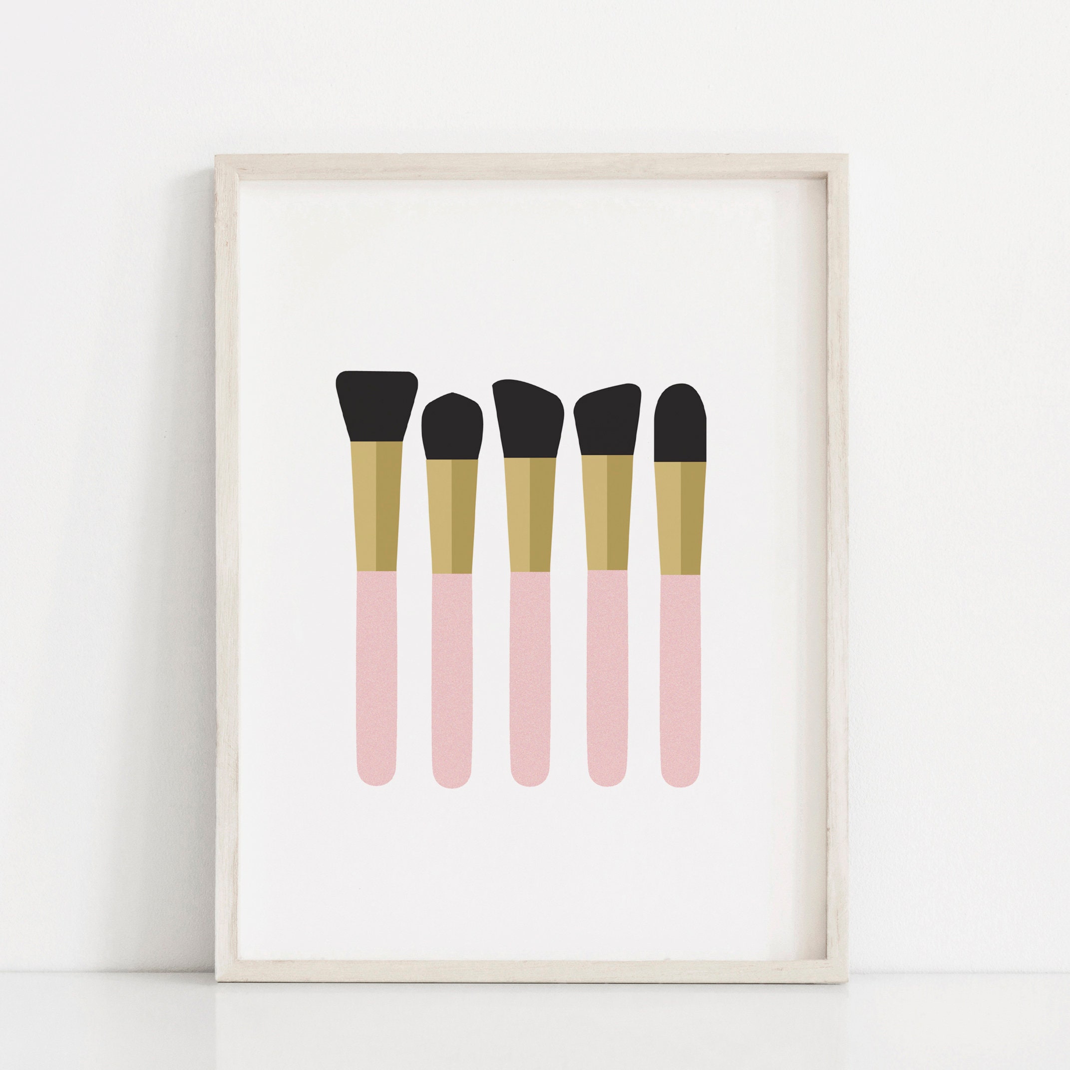Makeup Brushes Print Makeup Brush Art Print Fashion Print Etsy