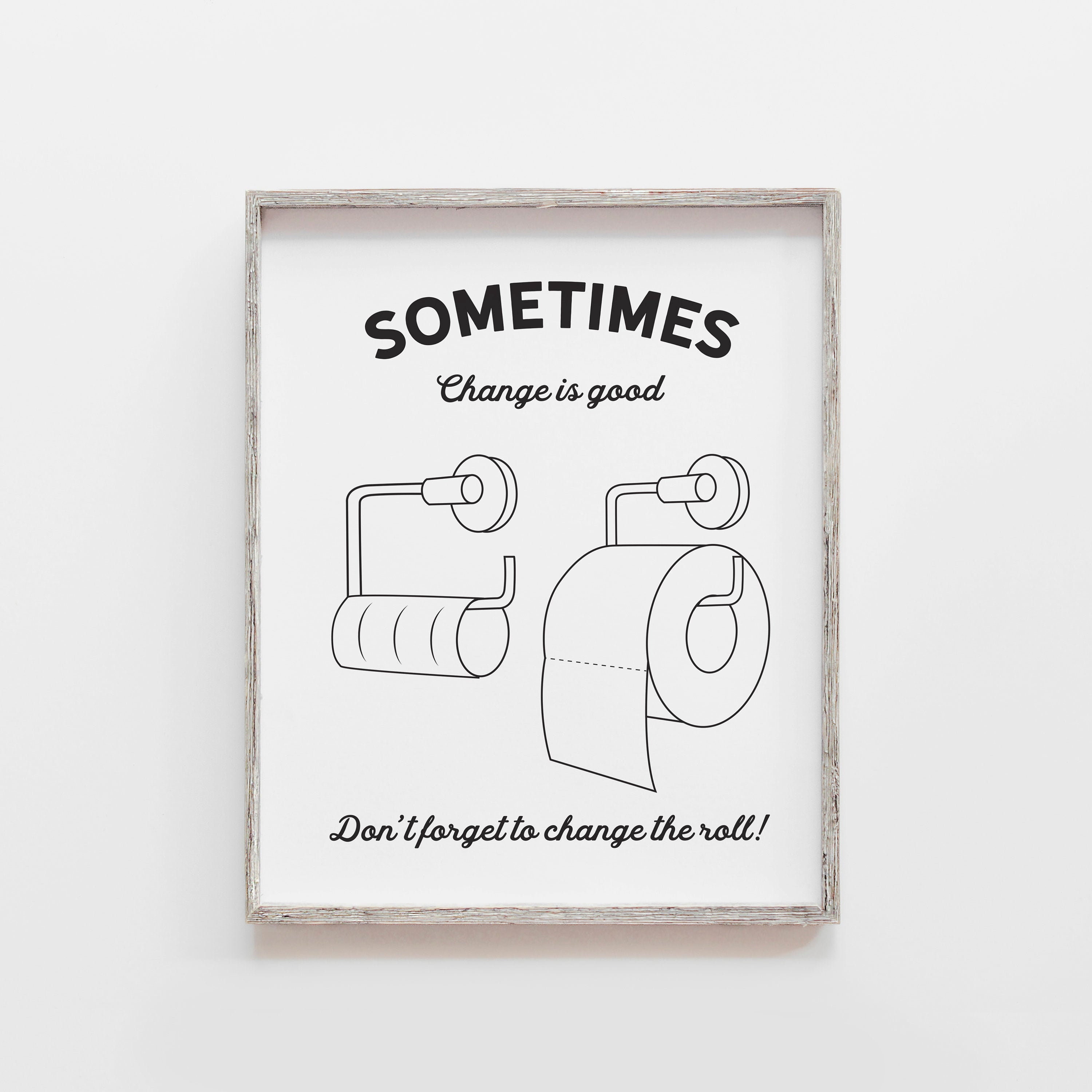 Funny Bathroom Art Toilet Paper Roll Bathroom Wall Art Etsy