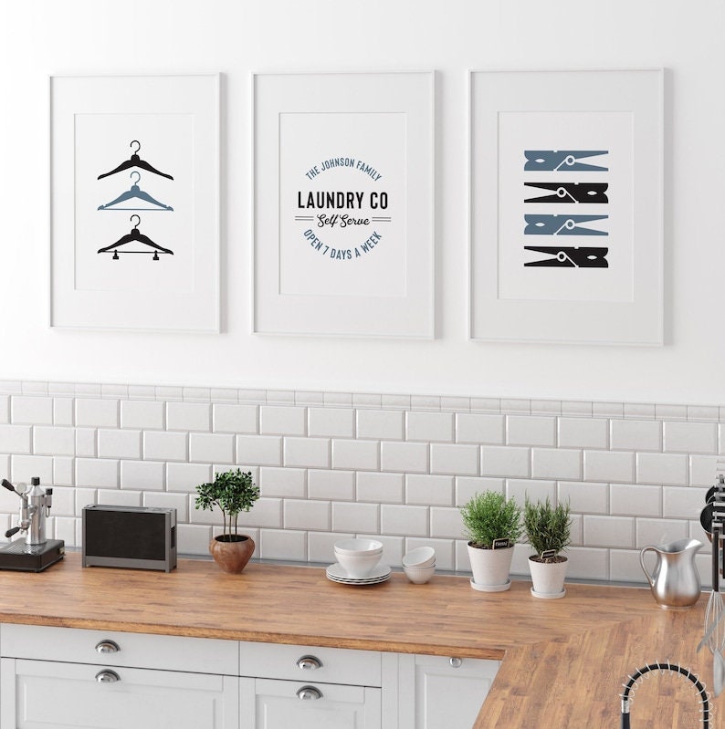 Personalized Laundry Prints, Laundry Room Art, Laundry Room Prints ...