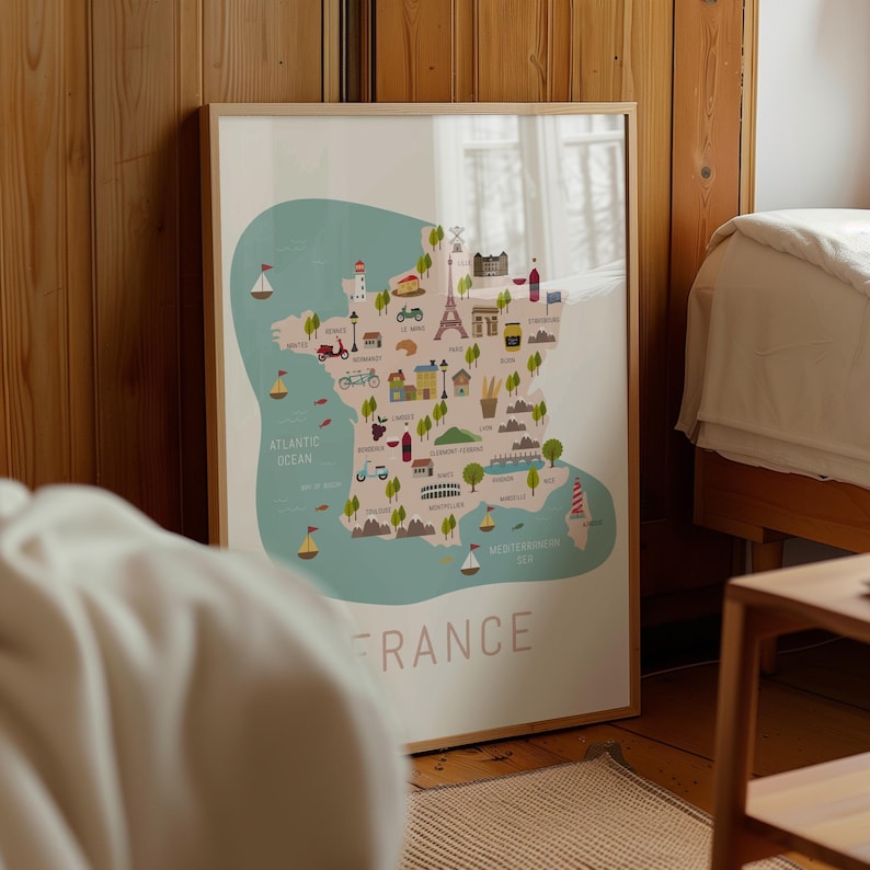 Illustrated Map of France