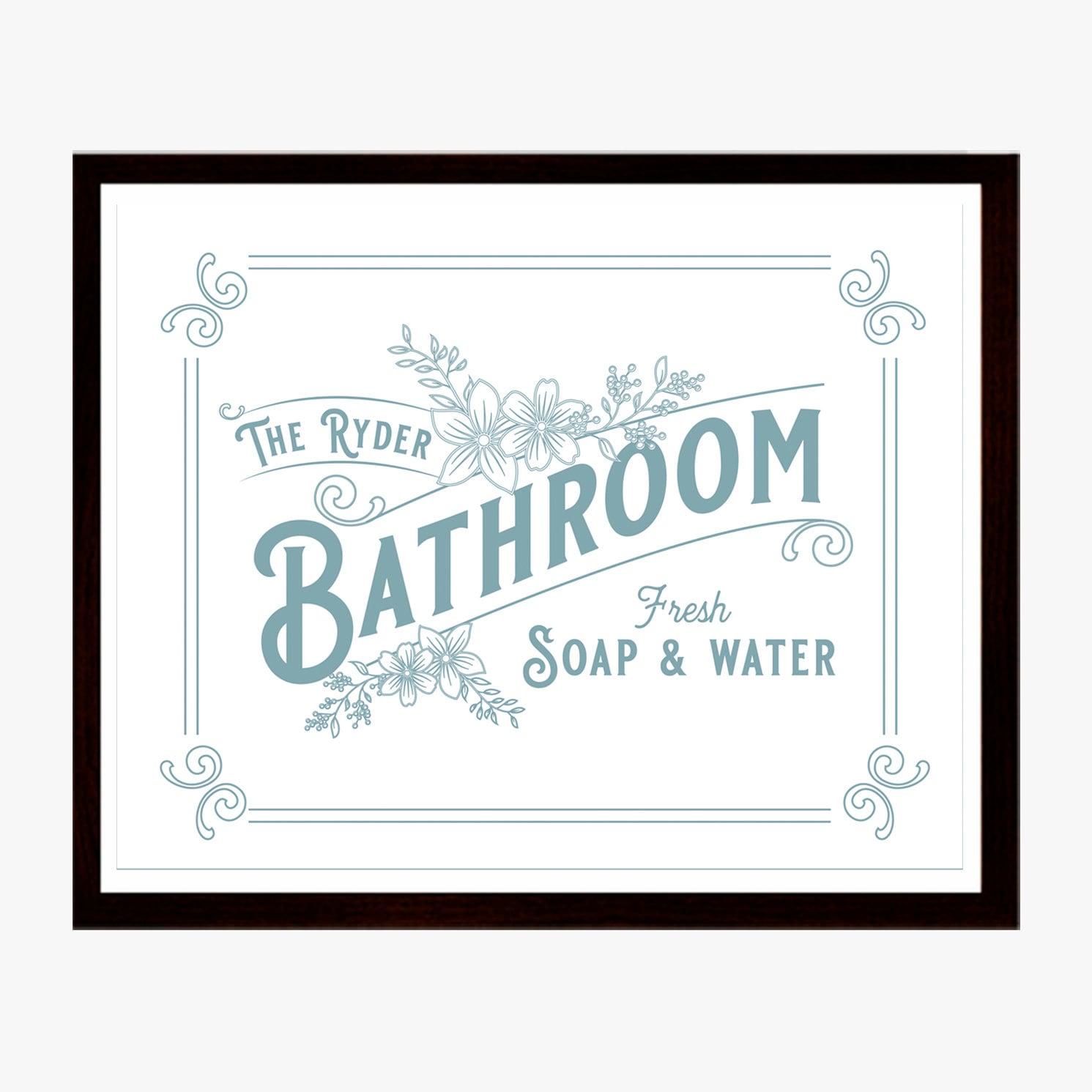 Vintage Bathroom Sign Bathroom Wall Art Personalized Etsy Australia