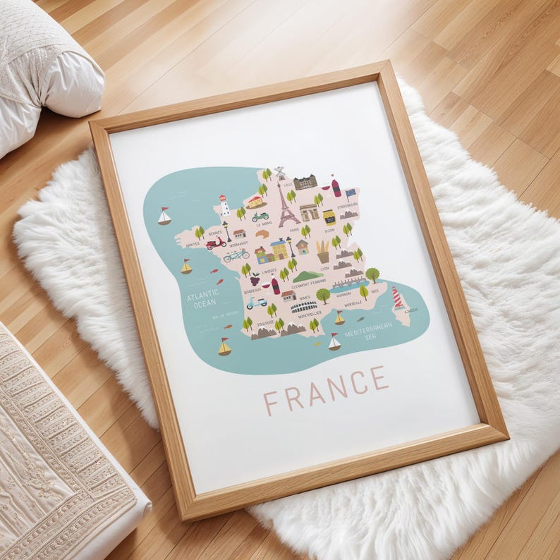 Illustrated Map of France