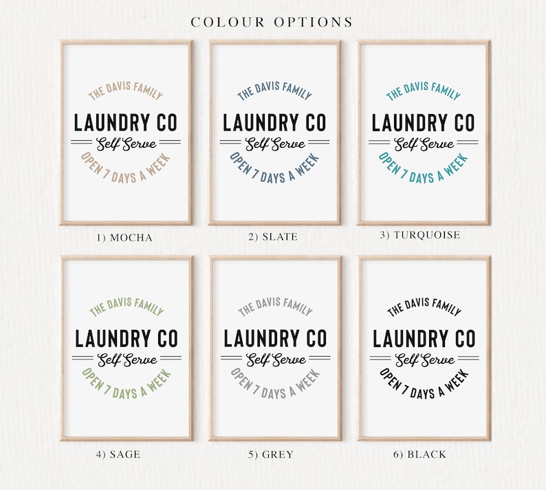 personalized laundry room prints