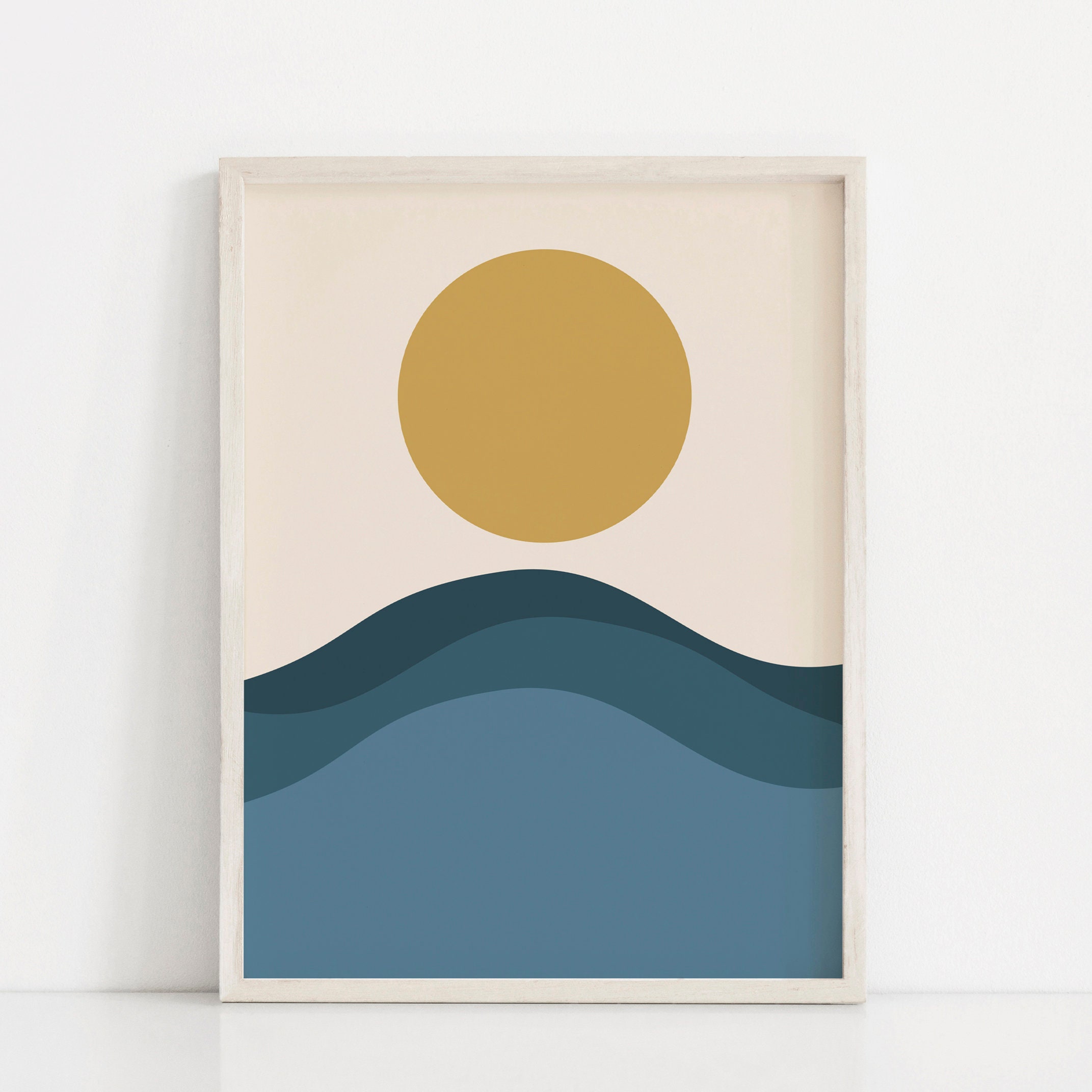 Sunset Print Sunrise Abstract Art Geometric Landscape | Etsy