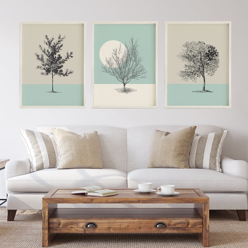 Tree Prints Tree Wall Art Abstract Art Living Room Art Etsy