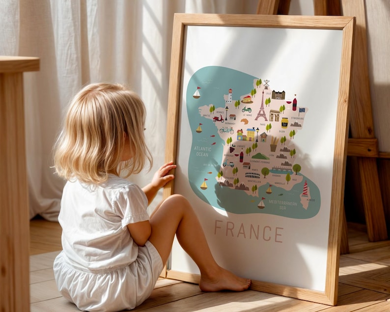 Illustrated Map of France