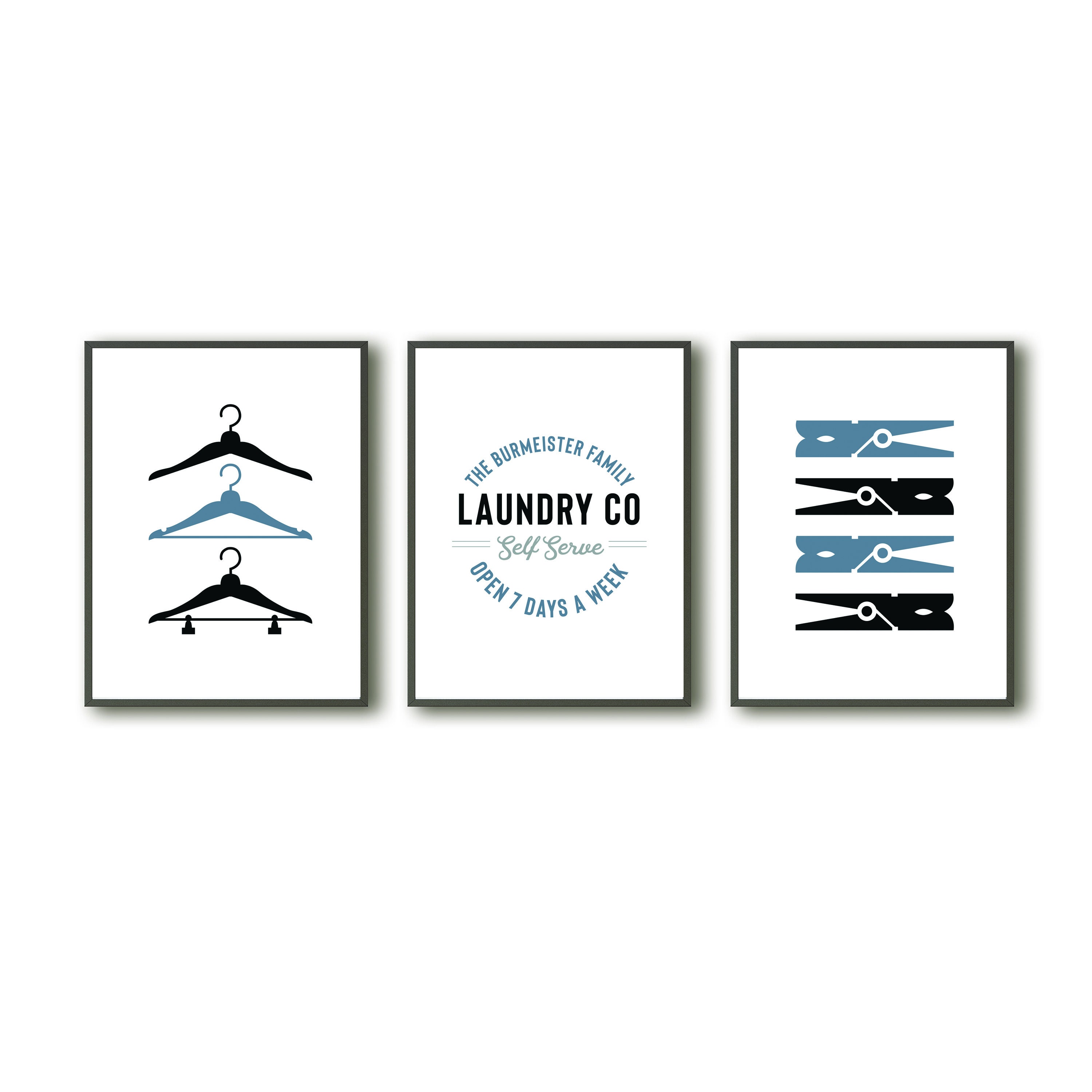 Laundry Room Art Set of Three Laundry Wall Art Wall Art Etsy
