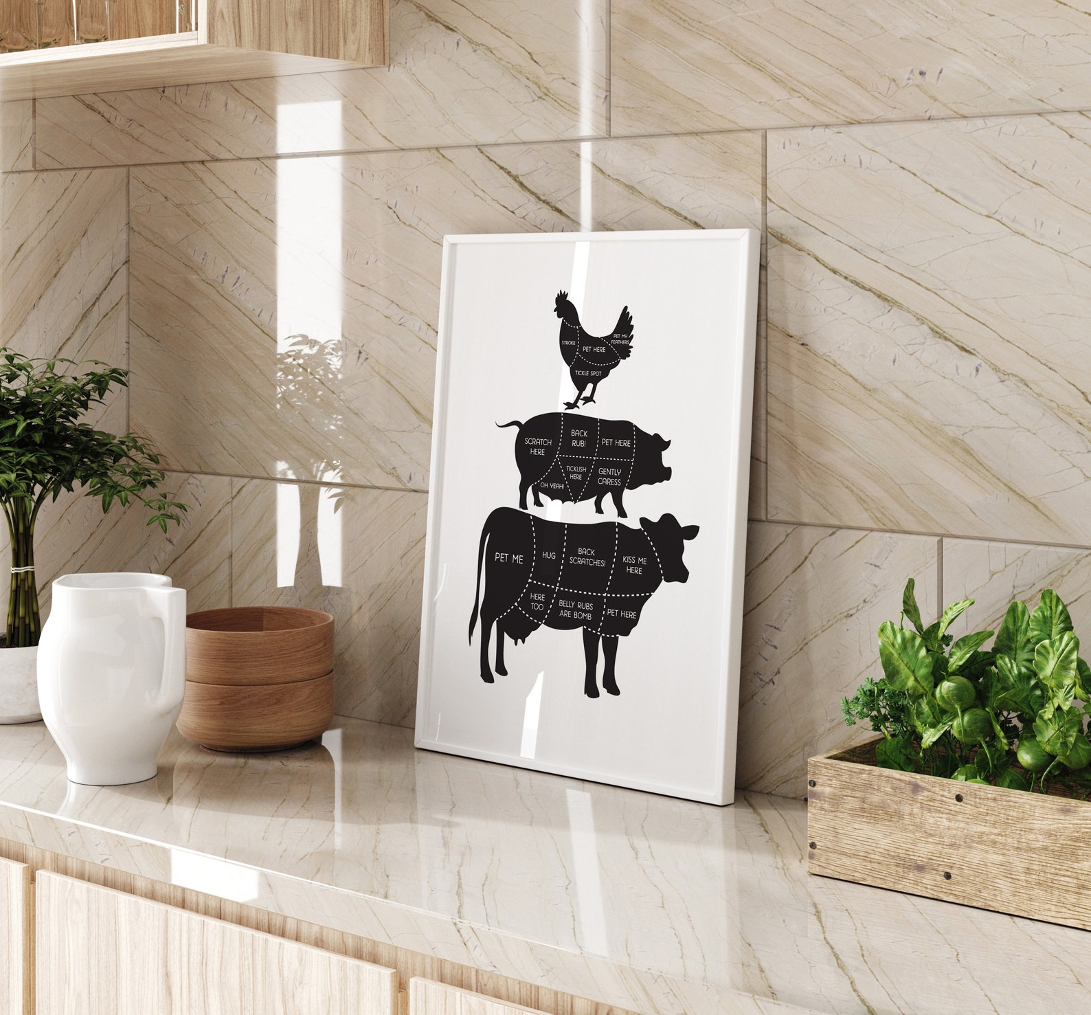 Vegan Kitchen Art Vegan Decor Gift for Vegans Kitchen Wall Etsy Canada