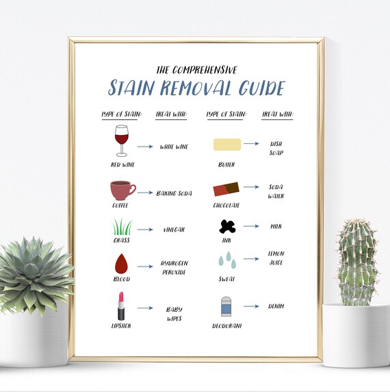 Stain Removal Print Laundry Art Laundry Room Print How Etsy