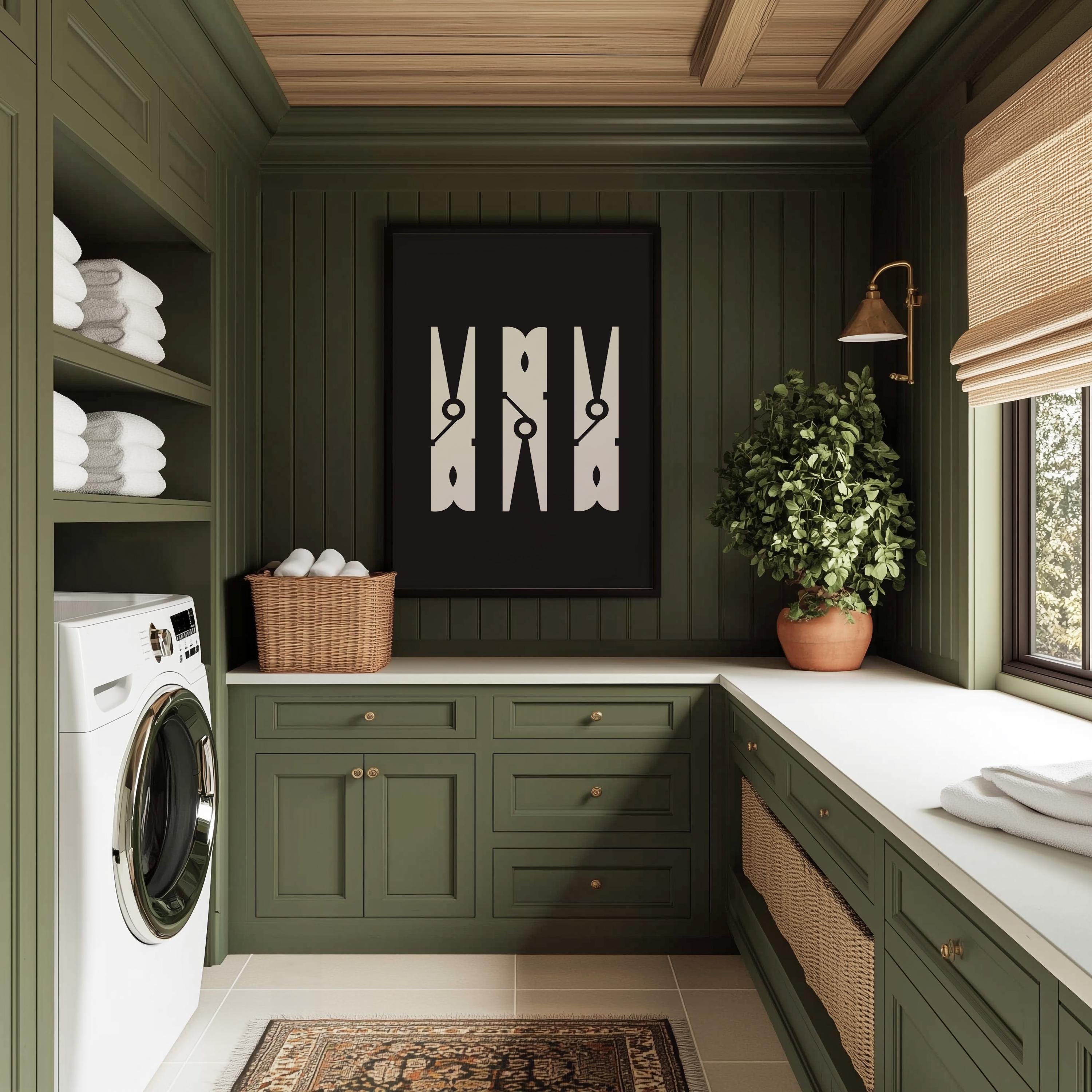 Laundry Room Print, Clothespins Print, Clothespin Art Print, Laundry ...
