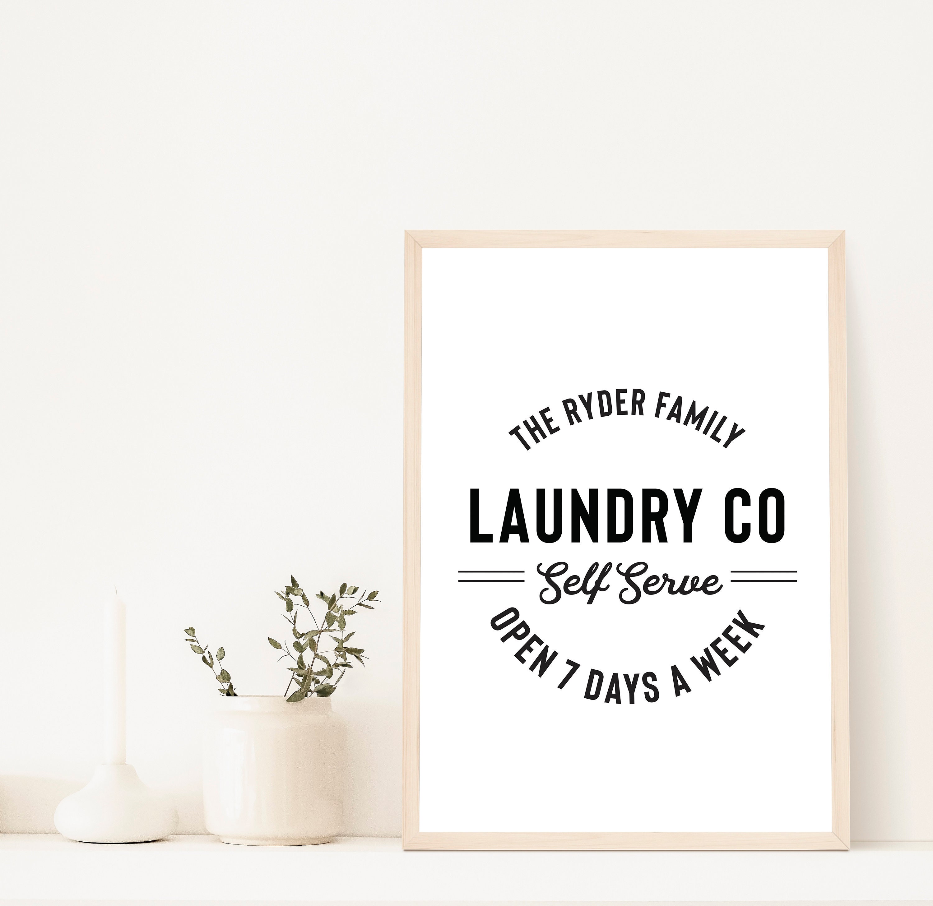 Letrero de lavandería personalizado arte de la lavandería | Etsy