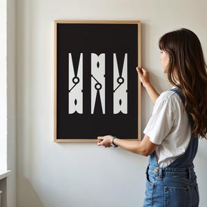 Laundry Room Print, Clothespins Print, Clothespin Art Print, Laundry ...