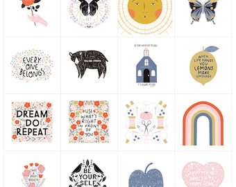 Gingiber Words To Live By Panel White Multi SKU 48320 11