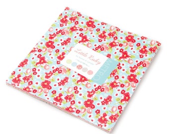 Bonnie and Camille Little Ruby Layer Cake Quilting Cotton Fabric Basic 10 inch Squares Bright Floral Prints Patchwork Moda Fabrics UK Seller