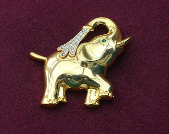 1980年代のヴィンテージ、金メッキとクリスタルのディアマンテが施され